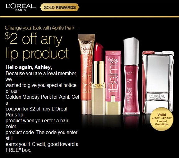 Join the L’Oreal Gold Rewards Program and Get FREE Hair