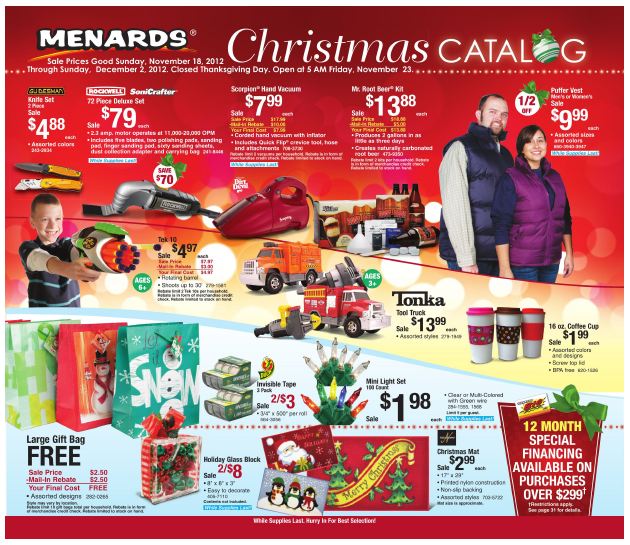 Menard&#39;s Christmas Catalog - Prices Good Through 12/2! - Become a Coupon Queen