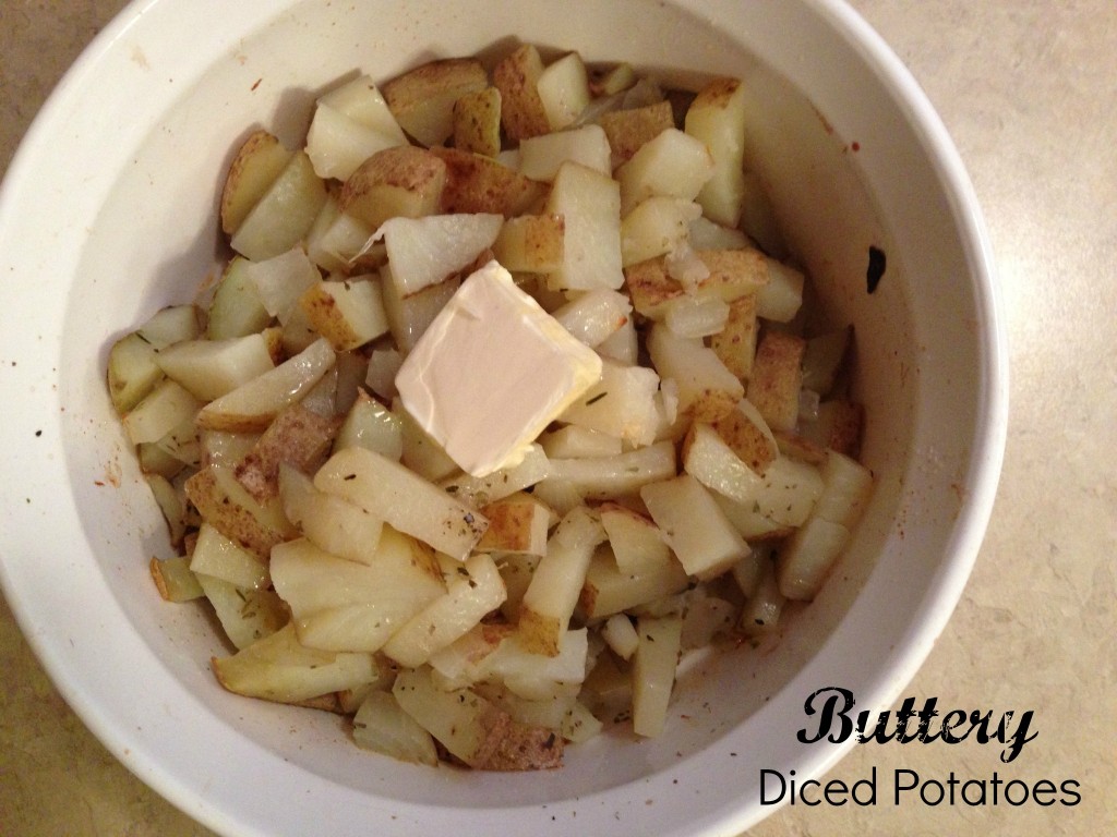 buttery diced potatoes