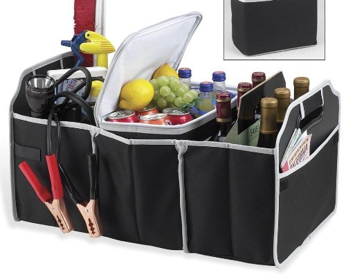 SHURFFY Trunk Organizer， Multi-Compartment Collapsible Trunk