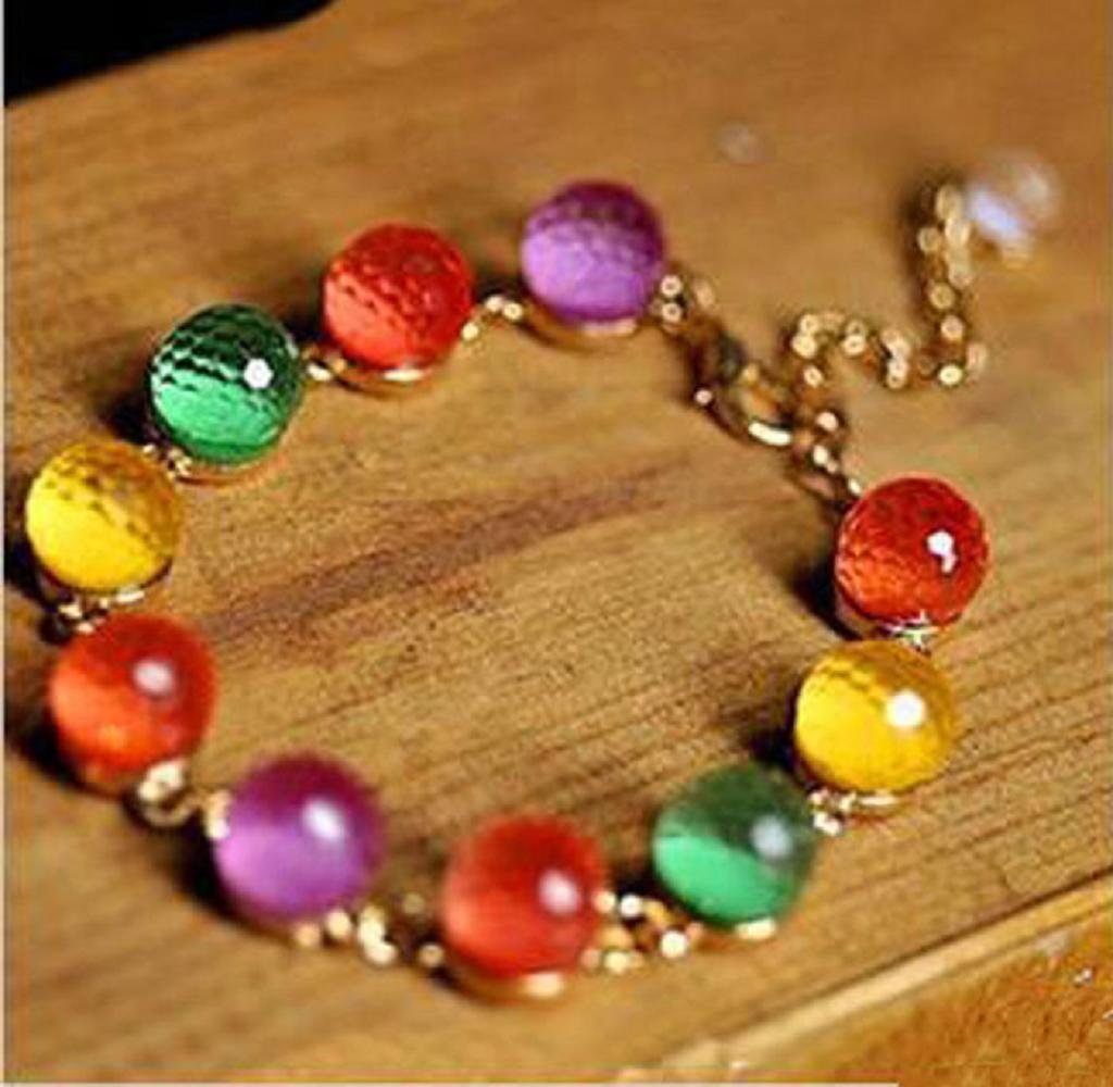 colorful crystal bead bracelet
