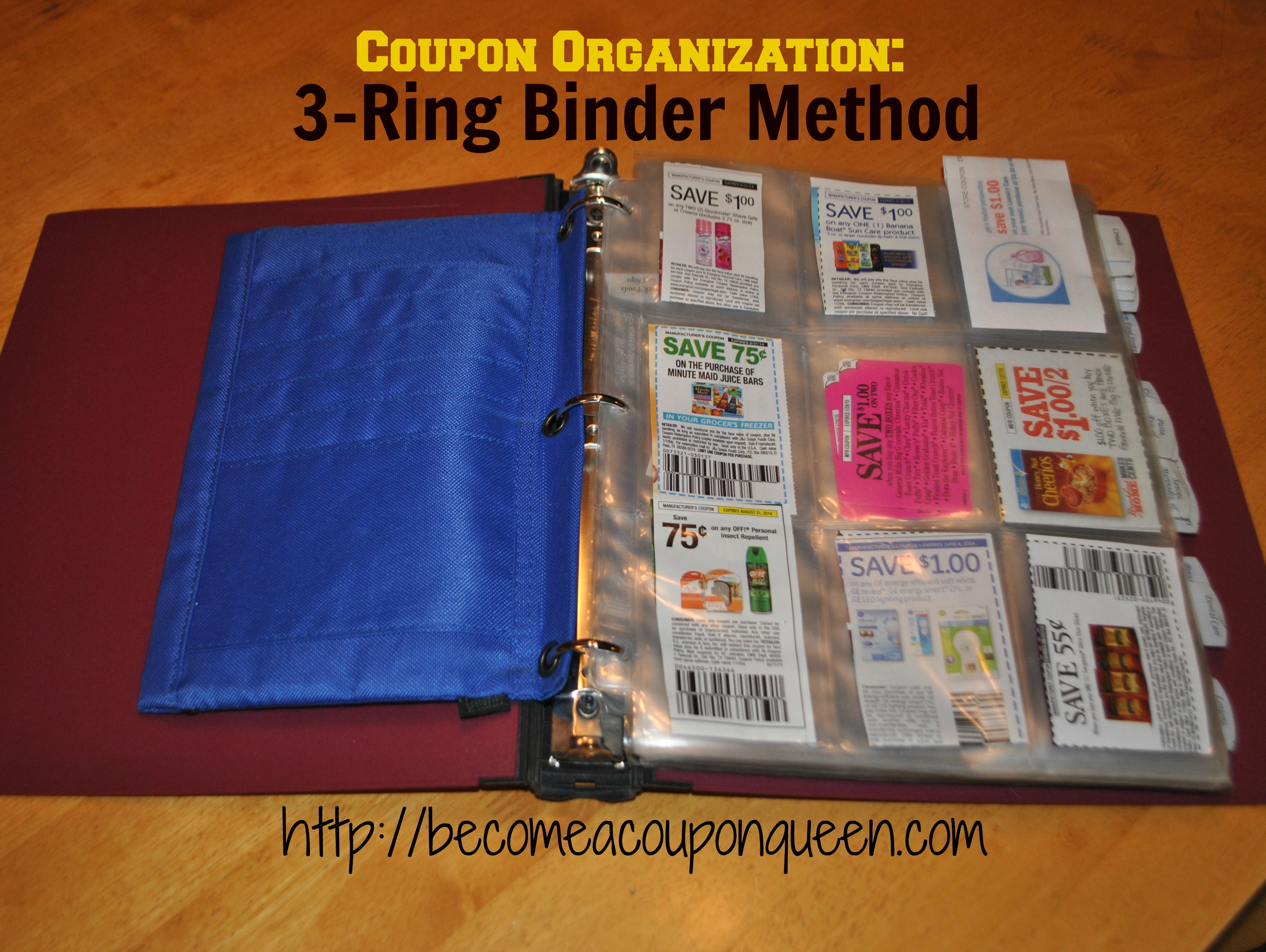 coupon organization 3-ring binder
