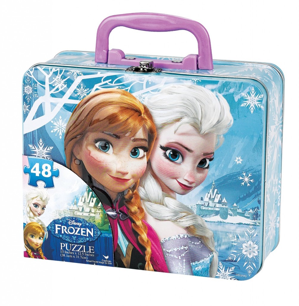 disney frozen puzzle in a tin