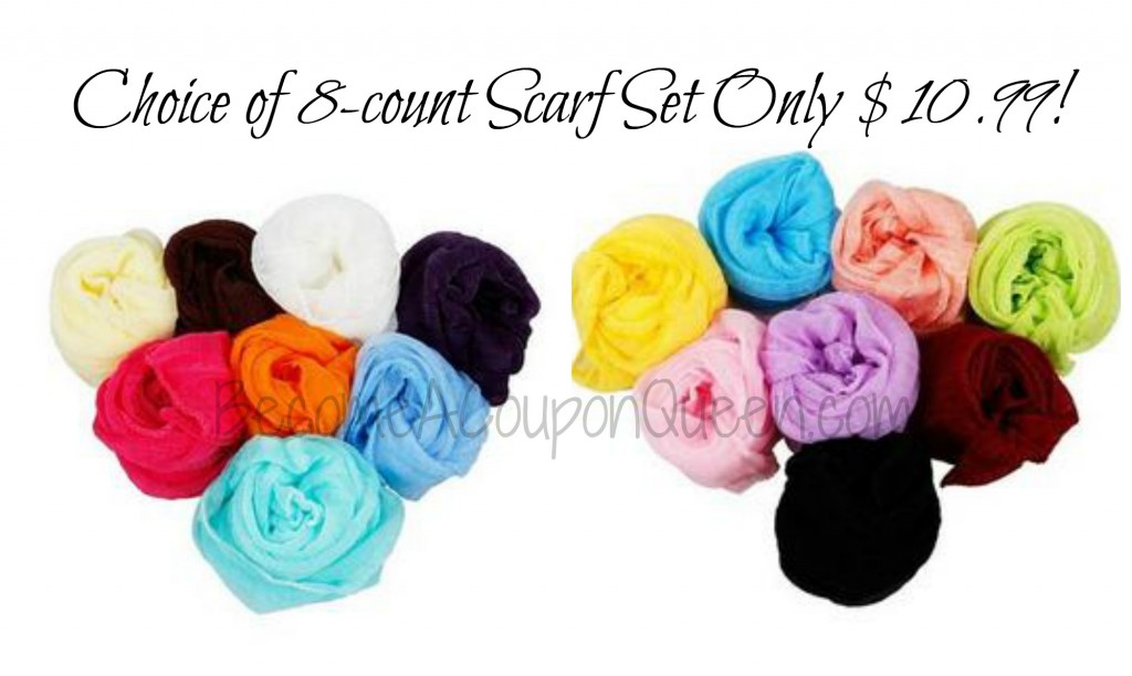 8 count scarf set