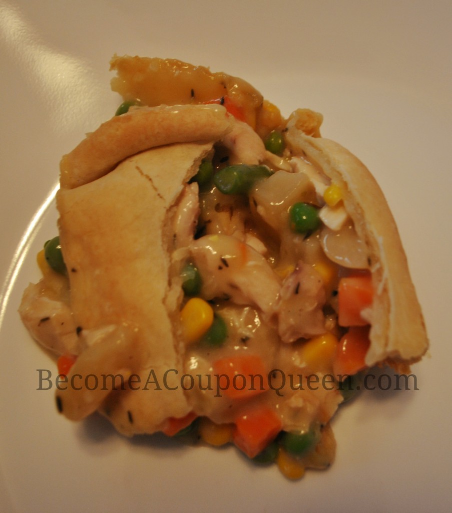 homemade chicken pot pie on a plate