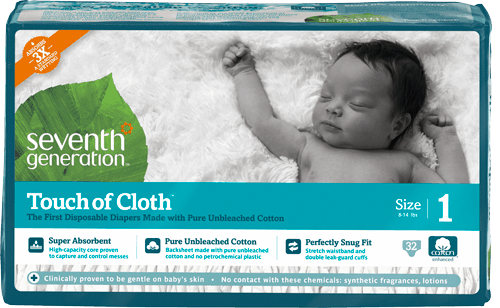 seventh generation touch of cloth jumbo pack diapers