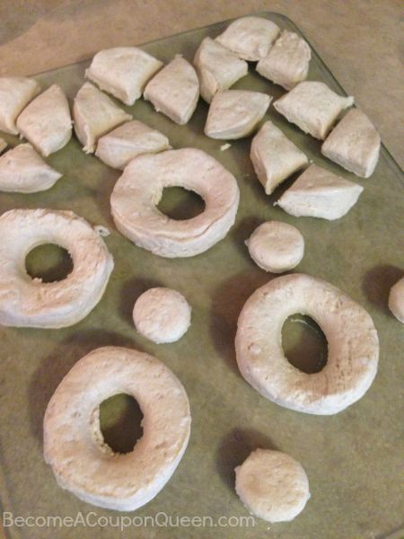 homemade donuts cut