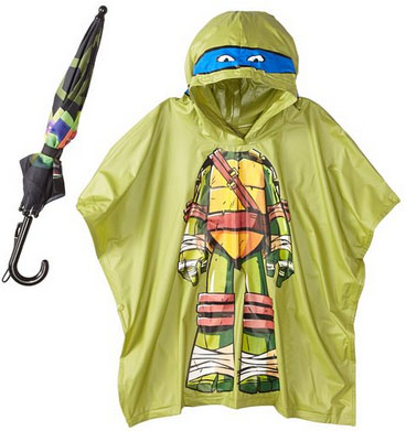 Teenage Ninja Turtles Leonardo Rain Poncho and Umbrella Set