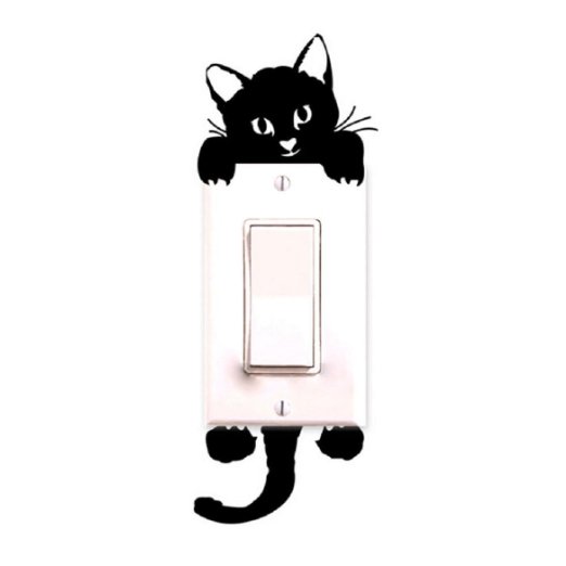 Cat Light Switch Decor Decal
