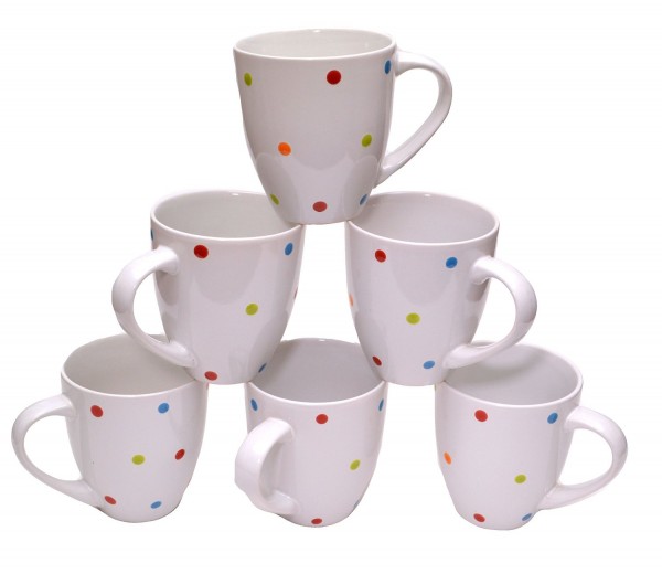 polka dot large ceramic coffee mugs