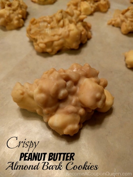 Crispy Peanut Butter Almond Bark Cookies