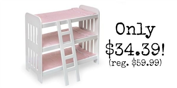 pink doll bunk bed