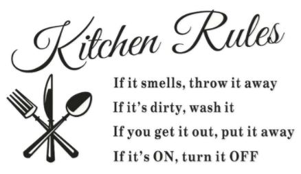 Kitchen Rules Wall Decal