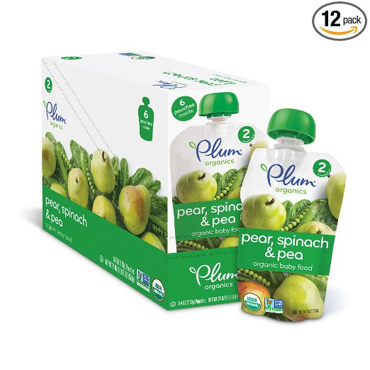 plum organics stage pouch pouches packs shipped low pear spinach pea