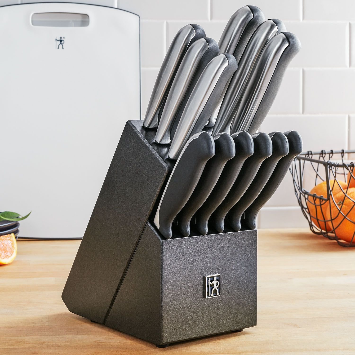 JA Henckels Everedge Plus 13Piece Knife Block Set With Cutting Board