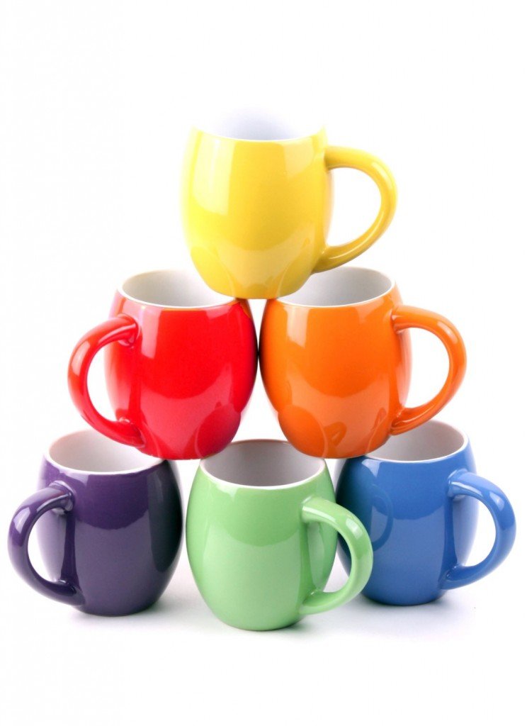 colorful mugs