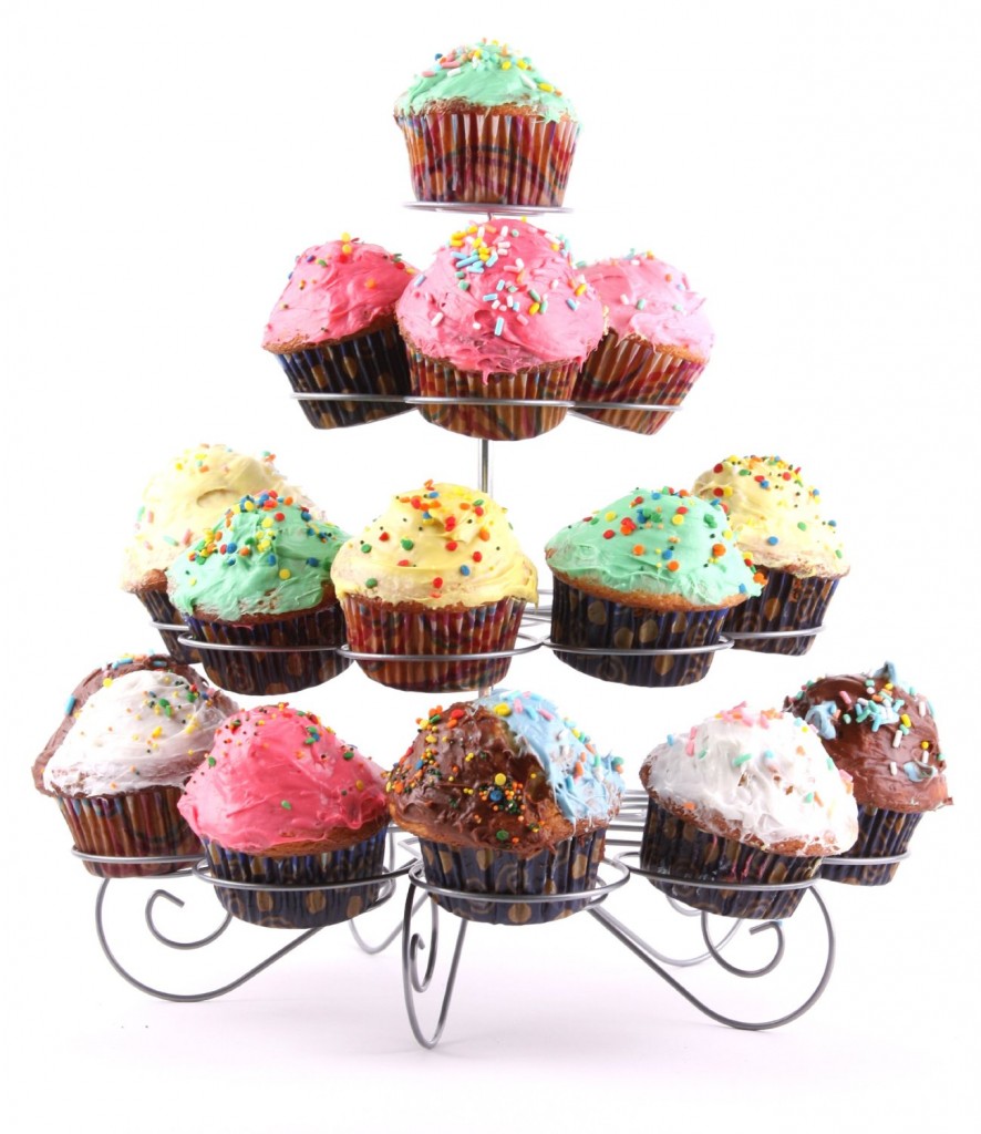 Multi-Tiered Metal Dessert and Cupcake Stand