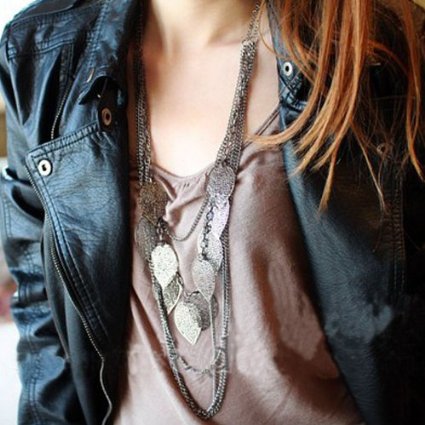 multi-layer leaves necklace