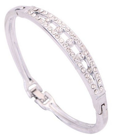sparkling crystal inlay bracelet