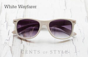 white wayfarer women's sunglasses