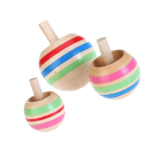 Colorful Wooden Spinning Top Set Only $2.53 Shipped!