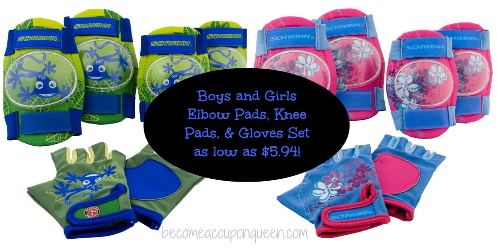 elbow and knee pads and gloves set