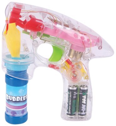 light-up LED transparent bubble gun