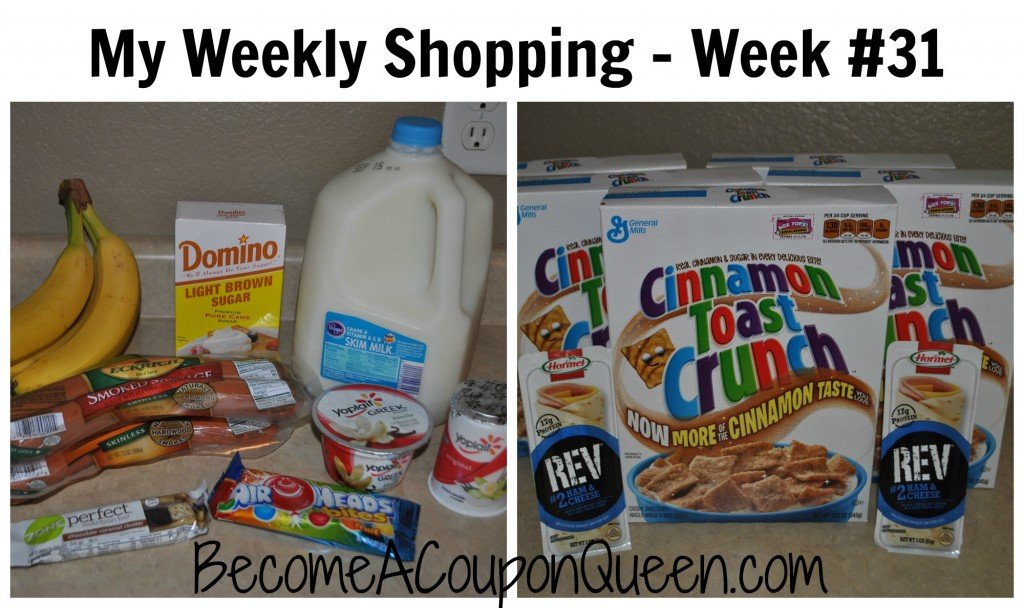 my weekly shopping trips