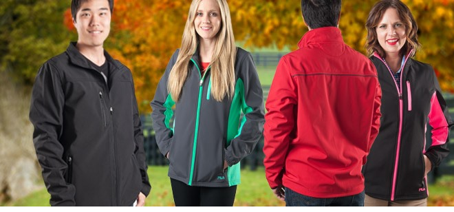 fila men's and women's softshell jackets