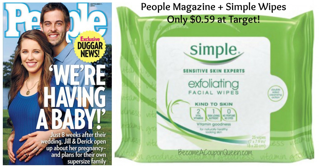 people magazine + simple wipes