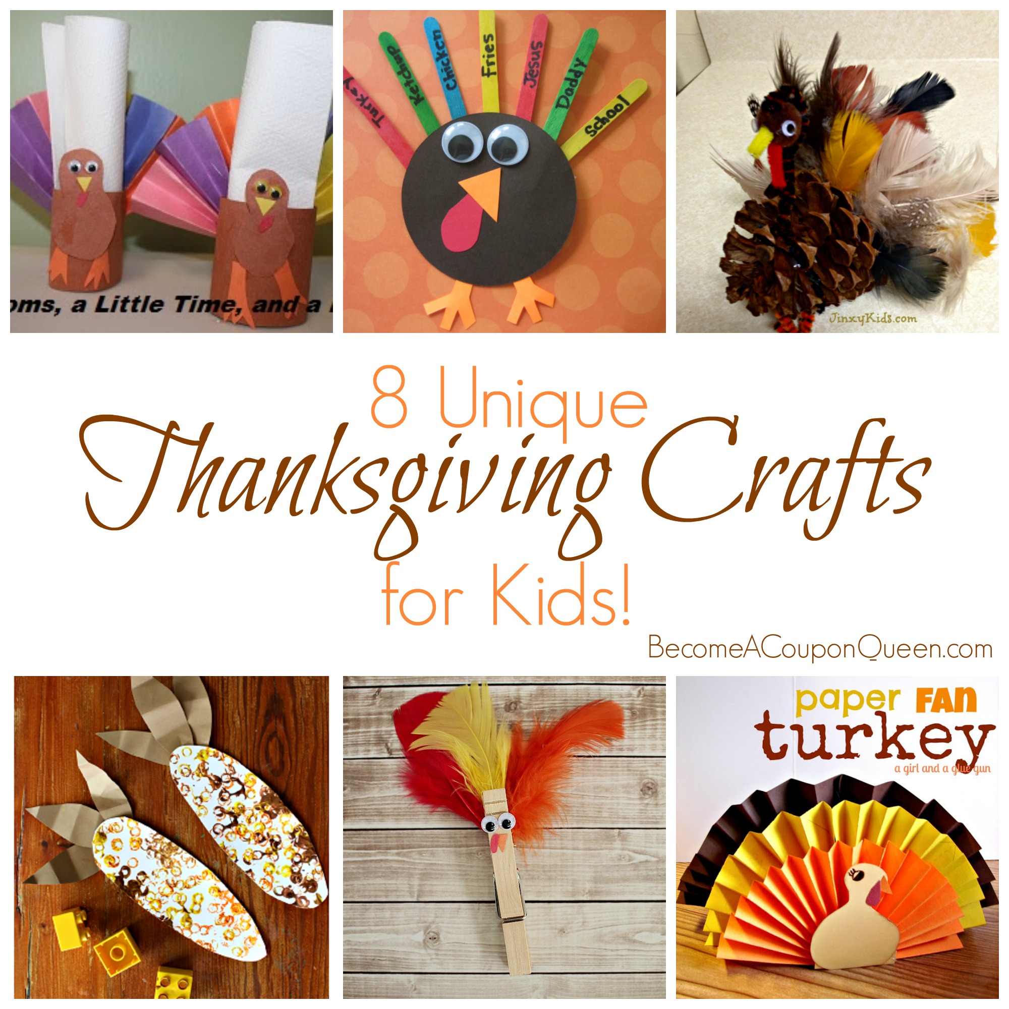 8 Unique Thanksgiving Crafts for Kids - Become a Coupon Queen