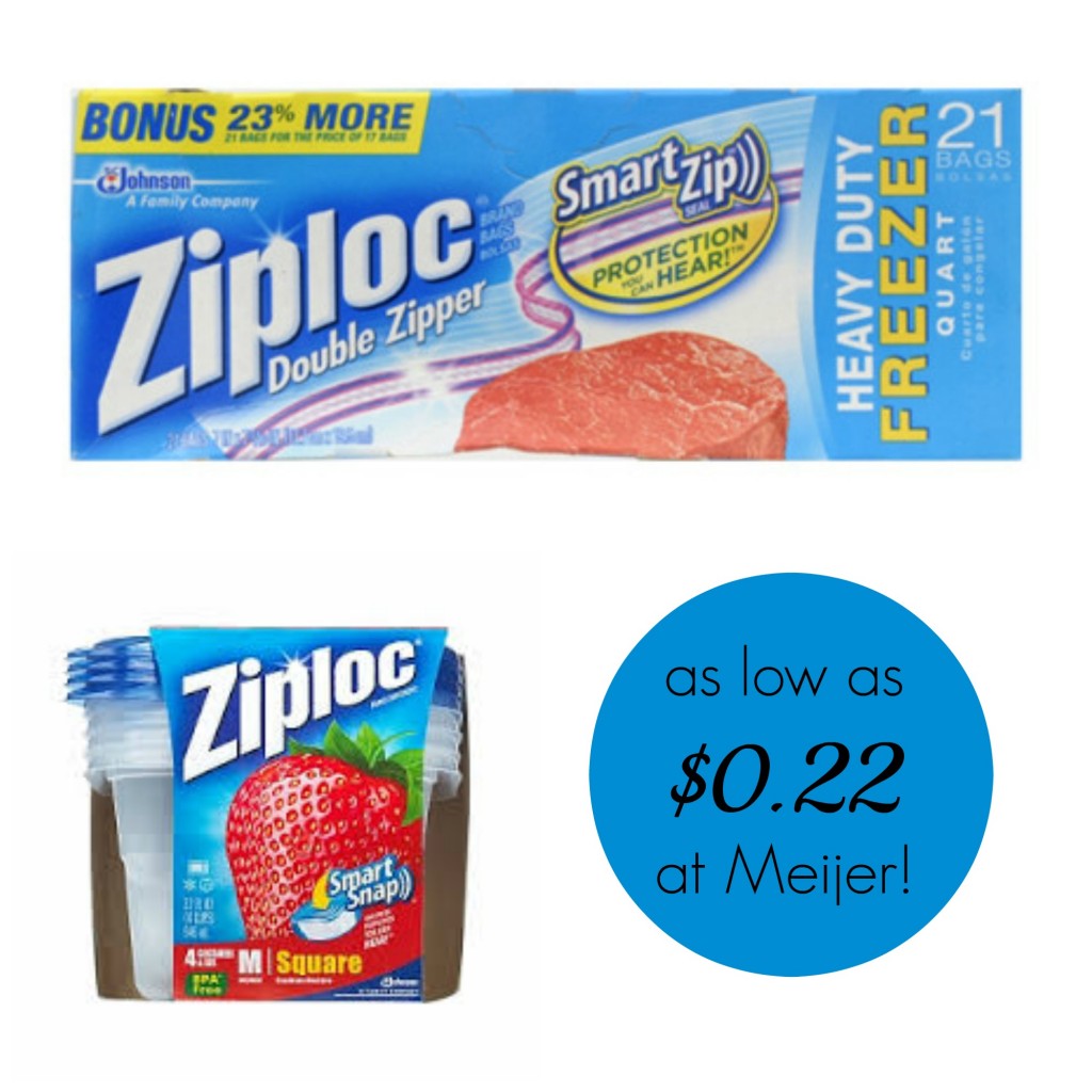 ziploc bags and containers