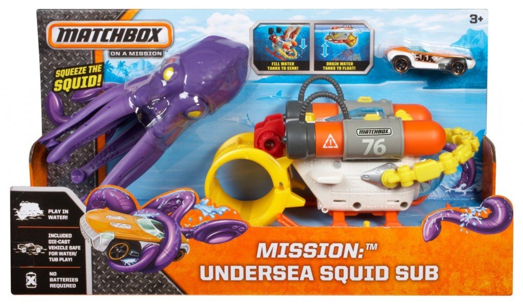 Matchbox Mission Undersea Squid Sub Playset