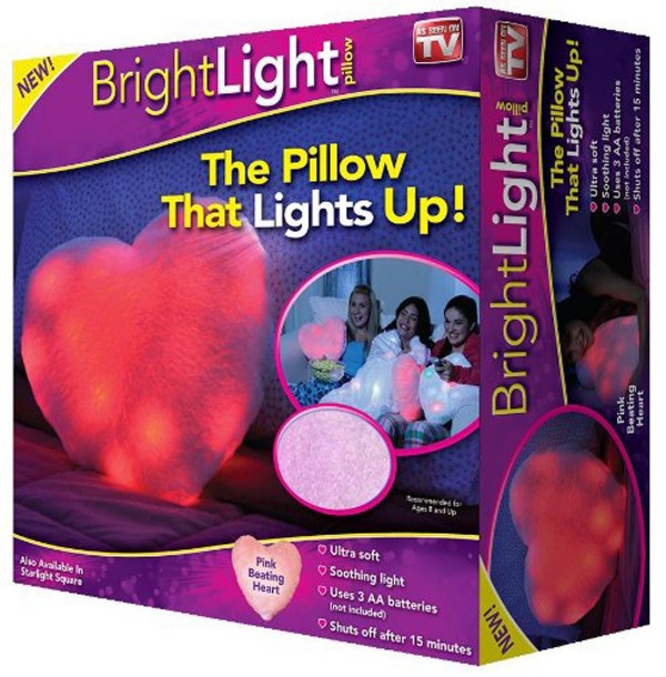 Bright Light Pillow - Pink Beating Heart