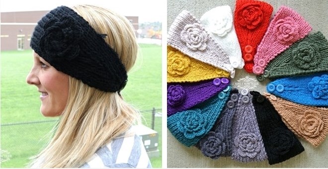 Crocheted Flower Headbands