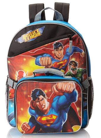 Justice League Backpack with Lunchbox