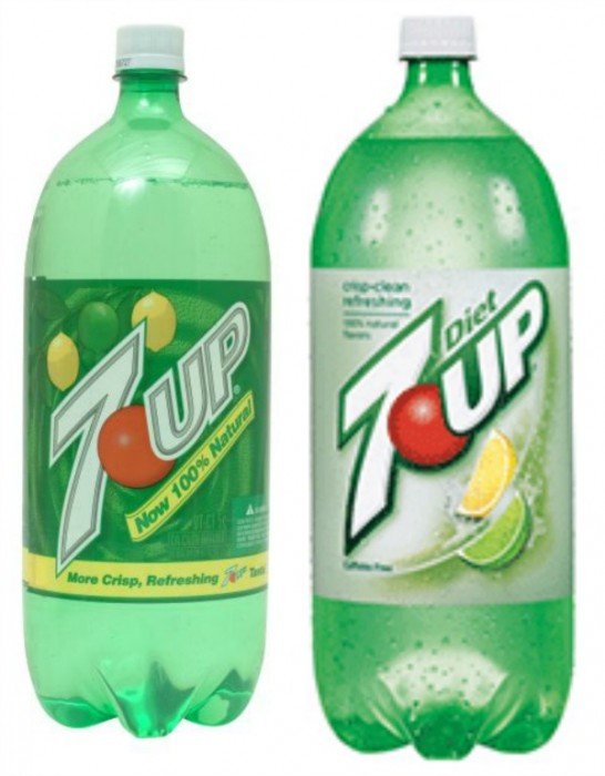 7-up and diet 7-up 2-liter