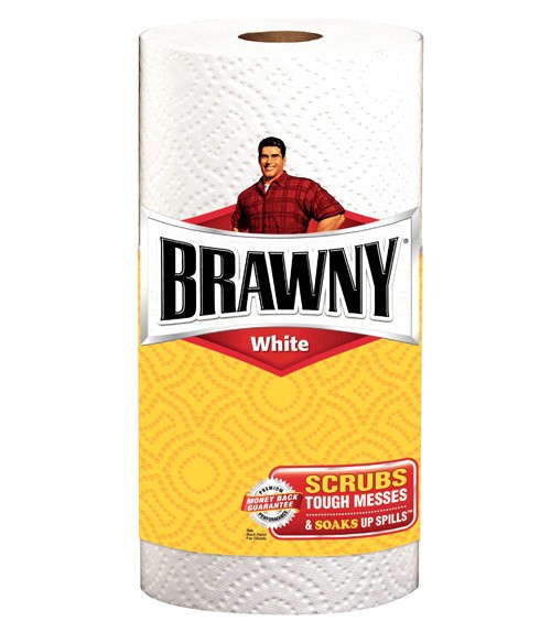 brawny single roll paper towel