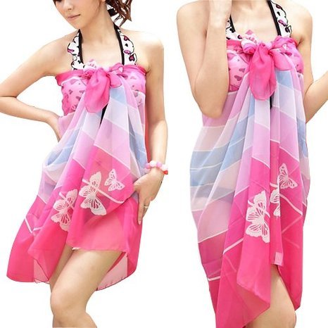 Chiffon Floral Swimsuit Cover Up