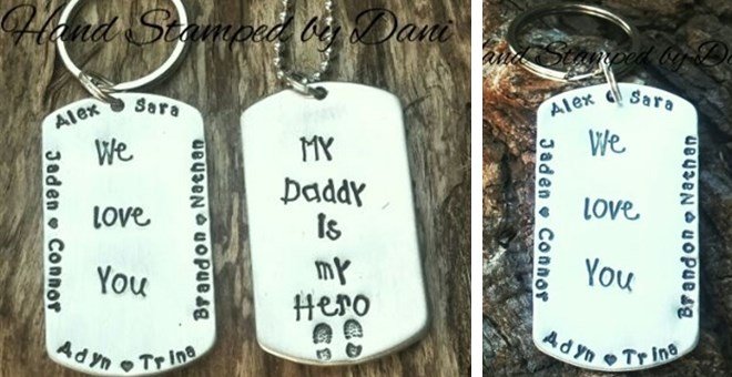 Father's Day Necklace or Keychain