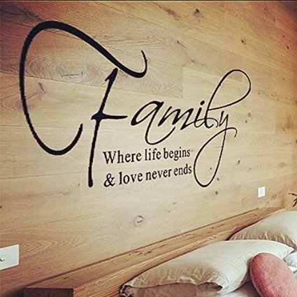 family where life begins wall decal
