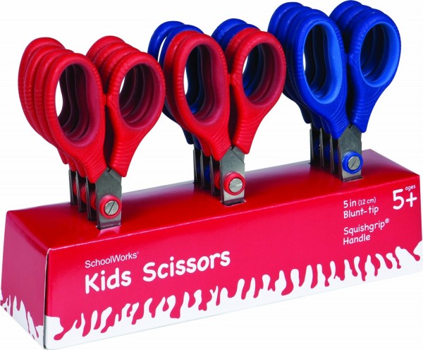 Set of 12 Schoolworks 5 Inch Blunt Kids Scissors