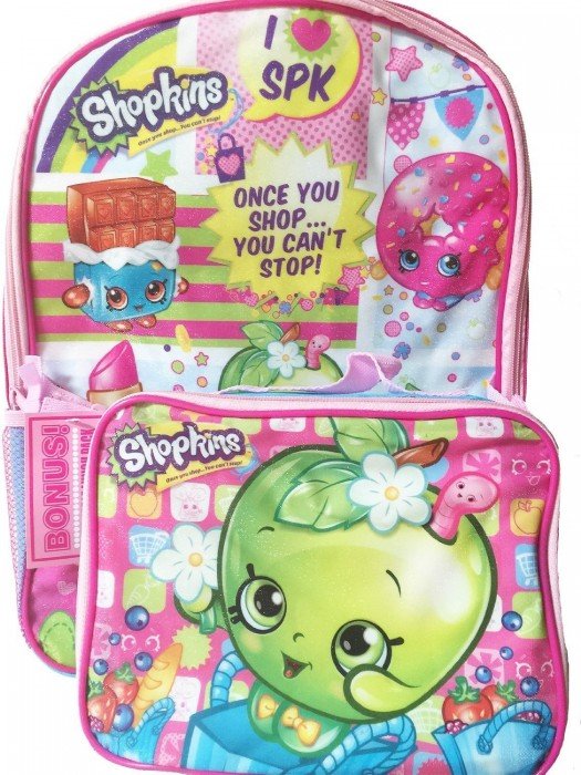 Shopkins Backpack with Matching Lunchbox