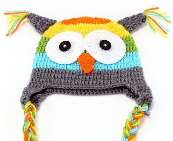 baby crocheted owl hat
