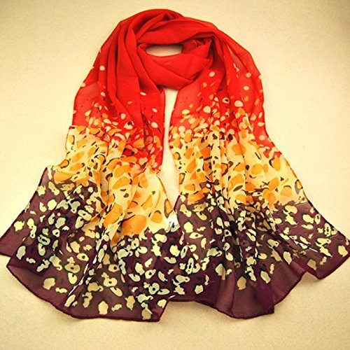 fall colors chiffon scarf