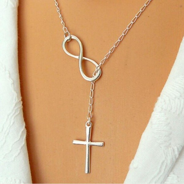 infinity and cross necklace