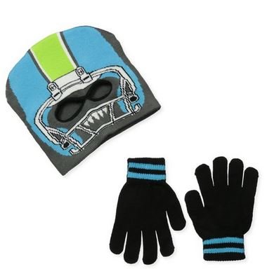 Boys' Football Helmet Facemask and Glove Set