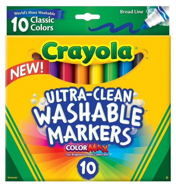 Crayola Ultraclean Broadline Classic Washable Markers (10 Count)