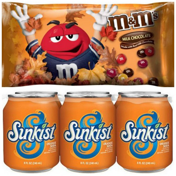 M&Ms and a Soda 6-Pack
