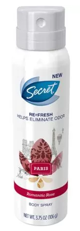 secret body spray